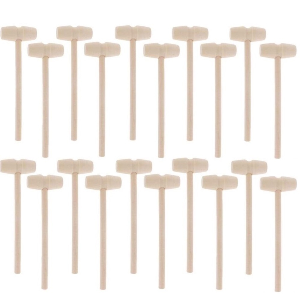 20ct Mini Wooden Hammer Mallet Shellfish Cracker Craft Jewelry